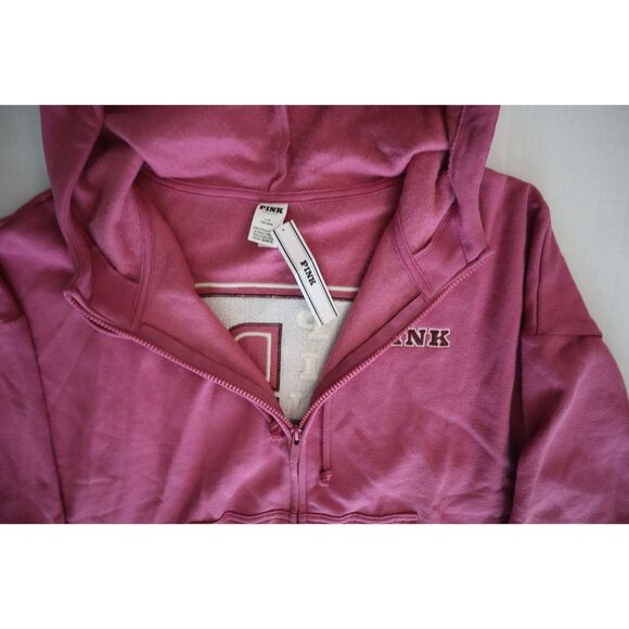 PINK x Victoria's Secret Large Ivy Fleece Campus Full Zip Hoodie/Sweatpants Set - Picture 5 of 16